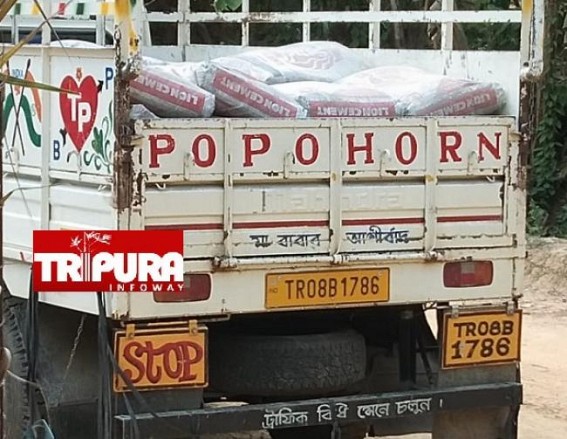 Govt funded Cement's illegal sale at South Tripura, Locals caught Rural Development Official red-handed 